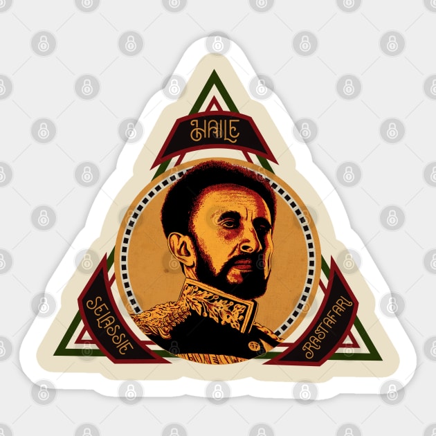 Haile Selassie I Jah Rastafari Sticker by CTShirts